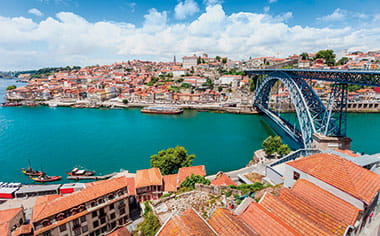 A view over the Douro River in Oporto, Portugal A view over the Douro River in Oporto, Portugal